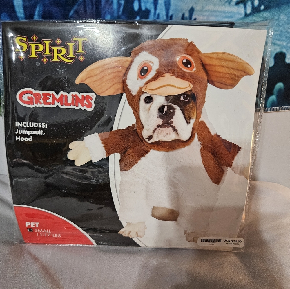 Spirit Halloween Gremlins Dog Costume (NEVER WORN) For Small Dogs (11-17lbs)